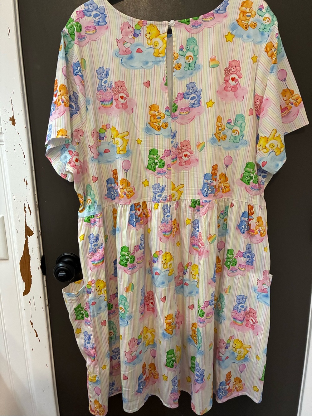 EUC Modcloth Multicolor Care Bear Print Mini Dress - Picture 4 of 5